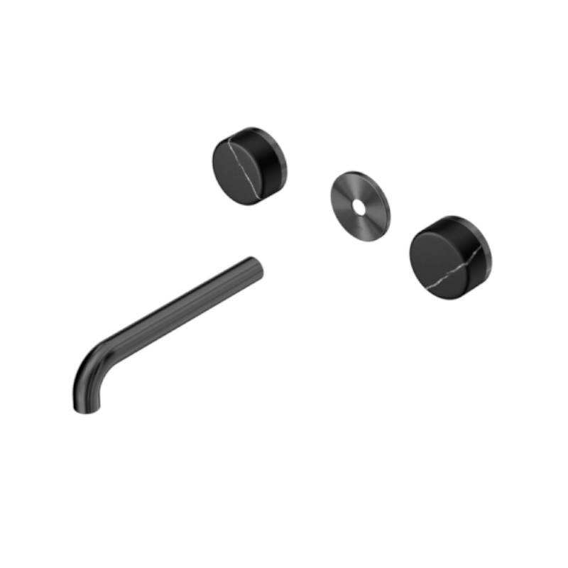 Nero Serenity Wall Basin Set 185mm Marquina Black Handle Trim Kit Only GM