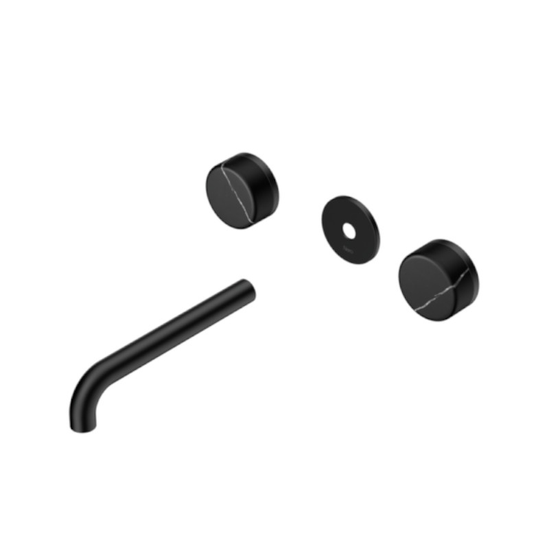 Nero Serenity Wall Basin Set 185mm Marquina Black Handle Trim Kit Only MB