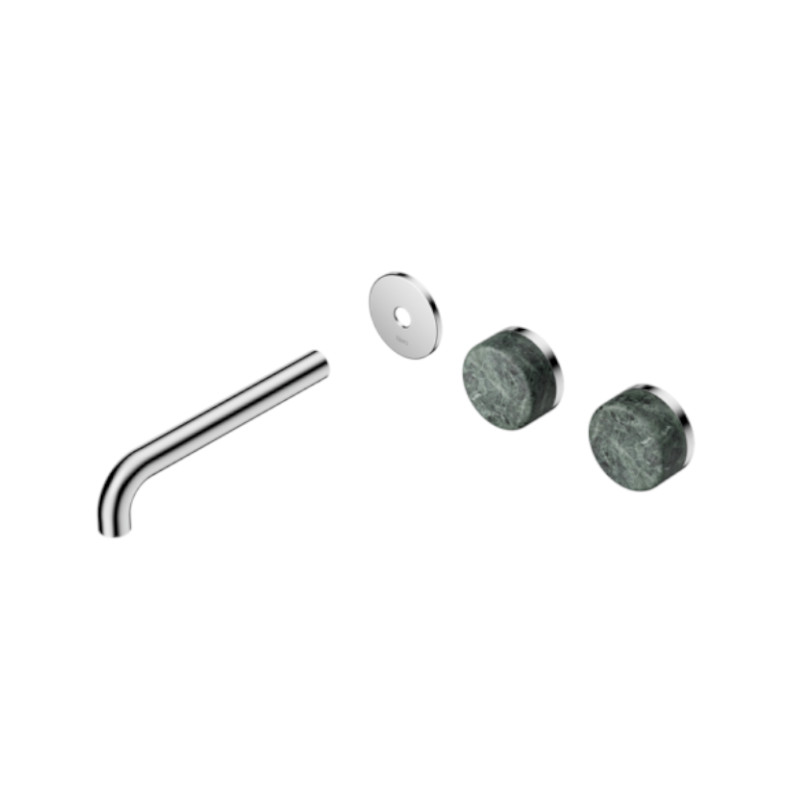 Nero Serenity Wall Basin Set 185mm Off-Set Verde Alpi Handle Trim Kit Only CH