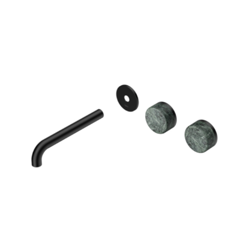 Nero Serenity Wall Basin Set 185mm Off-Set Verde Alpi Handle Trim Kit Only MB