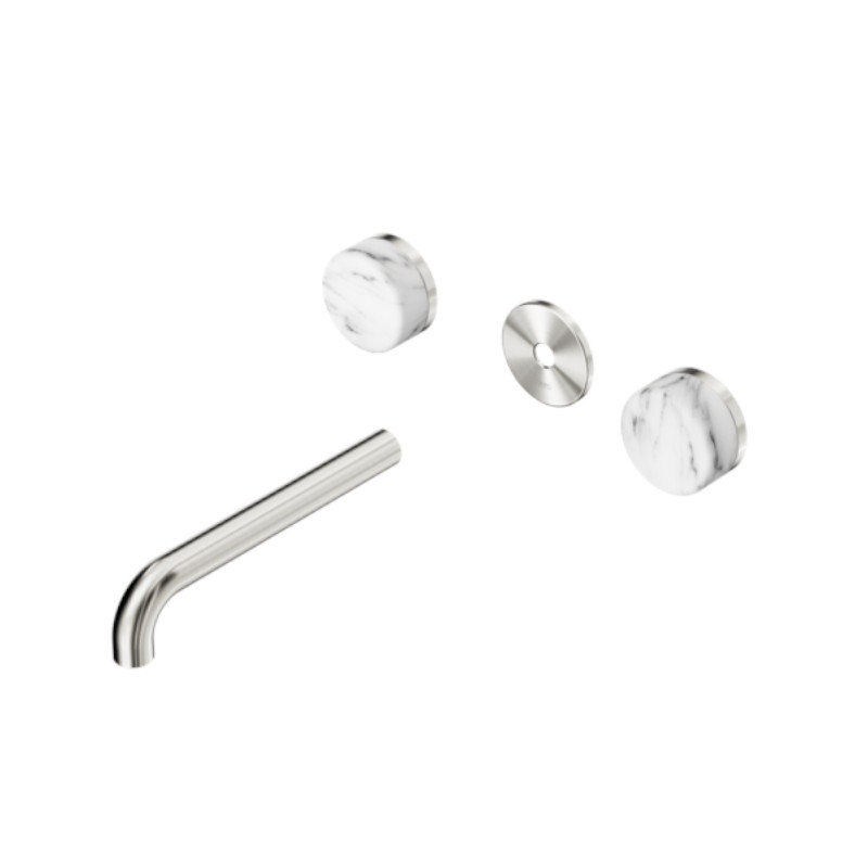 Nero Serenity Wall Basin Set 220mm Arabescato Corchia Handle Trim Kit Only BN