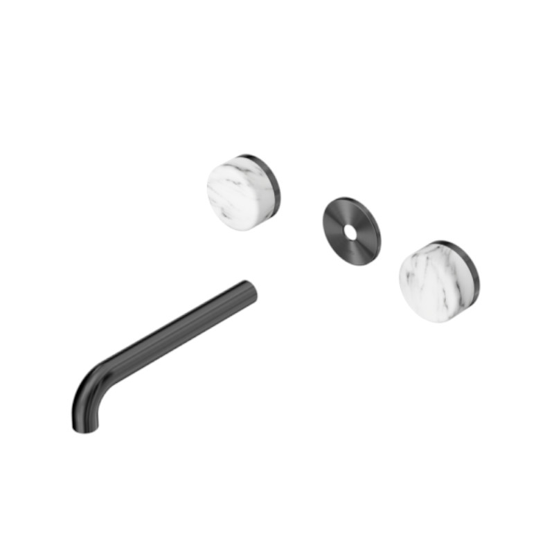 Nero Serenity Wall Basin Set 220mm Arabescato Corchia Handle Trim Kit Only GM