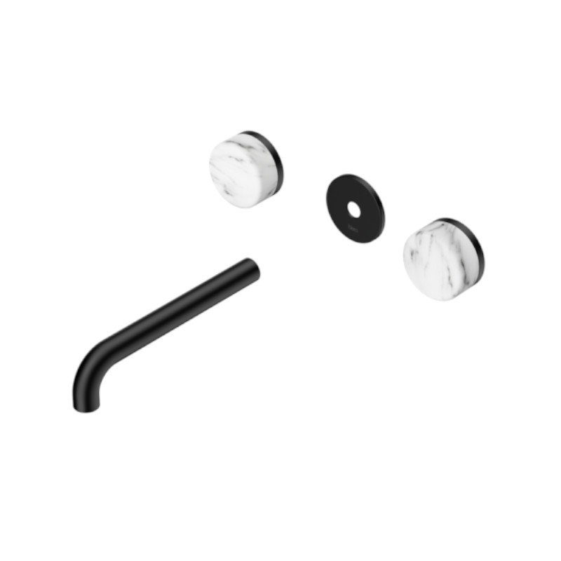 Nero Serenity Wall Basin Set 220mm Arabescato Corchia Handle Trim Kit Only MB