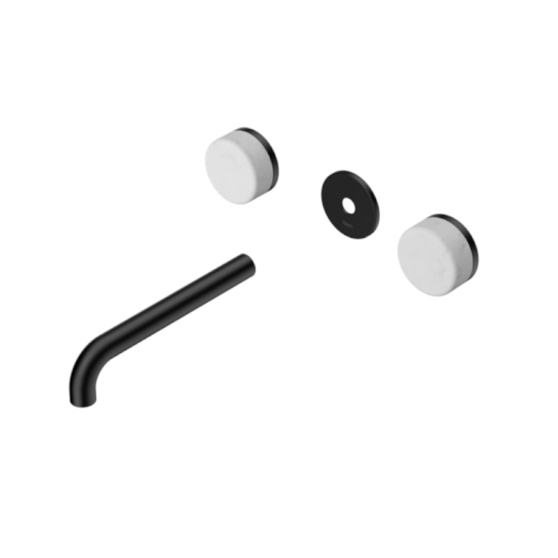 Nero Serenity Wall Basin Set 220mm Carrara Handle Trim Kit Only MB