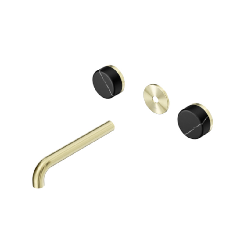 Nero Serenity Wall Basin Set 220mm Marquina Black Handle Trim Kit Only BG