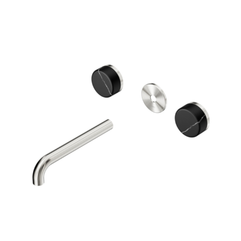 Nero Serenity Wall Basin Set 220mm Marquina Black Handle Trim Kit Only BN