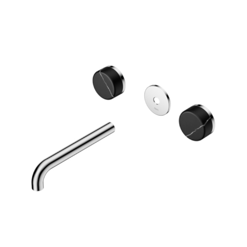 Nero Serenity Wall Basin Set 220mm Marquina Black Handle Trim Kit Only CH