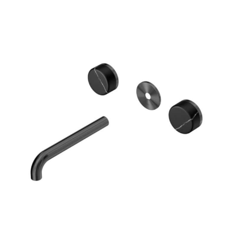 Nero Serenity Wall Basin Set 220mm Marquina Black Handle Trim Kit Only GM