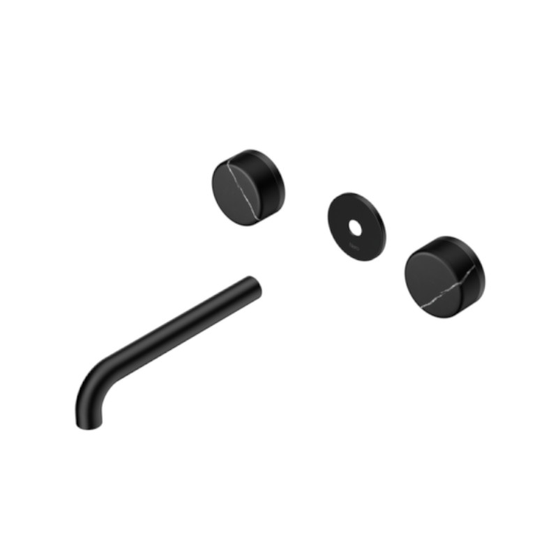Nero Serenity Wall Basin Set 220mm Marquina Black Handle Trim Kit Only MB