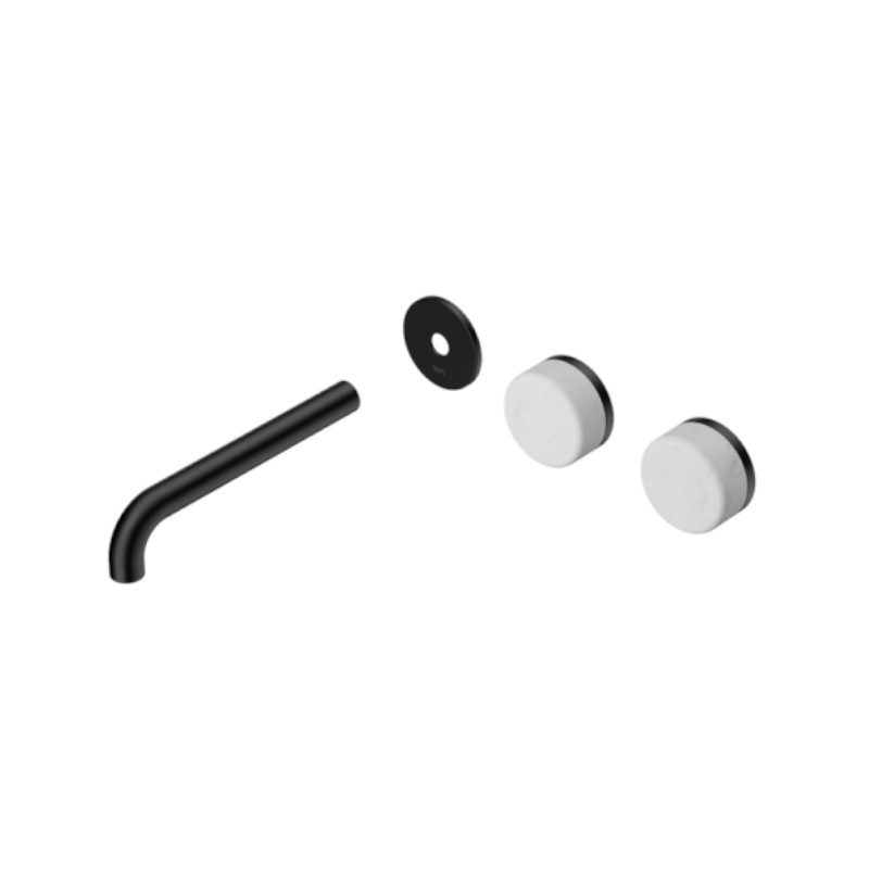 Nero Serenity Wall Basin Set 220mm Off-Set Carrara Handle Trim Kit Only MB