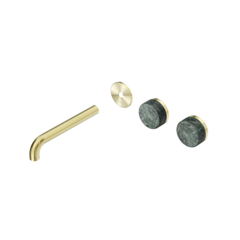 Nero Serenity Wall Basin Set 220mm Off-Set Verde Alpi Handle Trim Kit Only BG