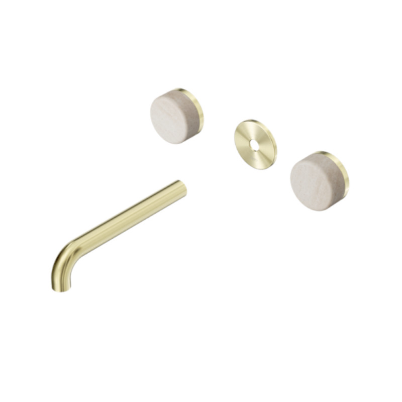 Nero Serenity Wall Basin Set 220mm Rome Travertine Handle Trim Kit Only BG