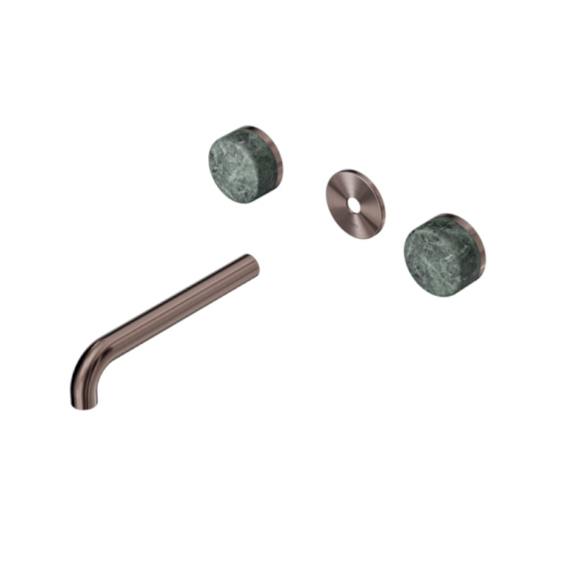 Nero Serenity Wall Basin Set 220mm Verde Alpi Handle Trim Kit Only BZ
