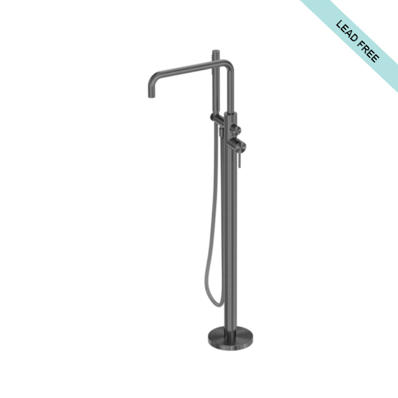 Nero Zen Freestanding Bath Mixer With PVC Shower Hose GR