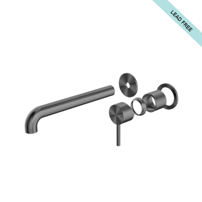Nero Zen Wall Basin Mixer Separate Back Plate 185mm Spout Trim Kits Only GR