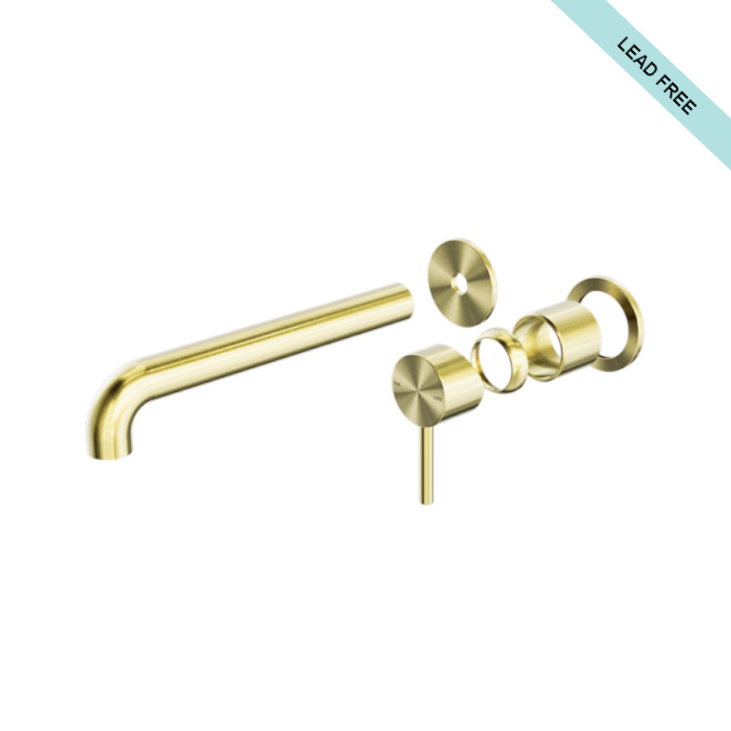 Nero Zen Wall Basin Mixer Separate Back Plate 230mm Spout Trim Kits Only BG