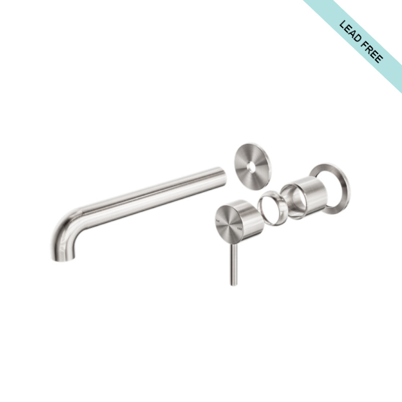 Nero Zen Wall Basin Mixer Separate Back Plate 230mm Spout Trim Kits Only BN