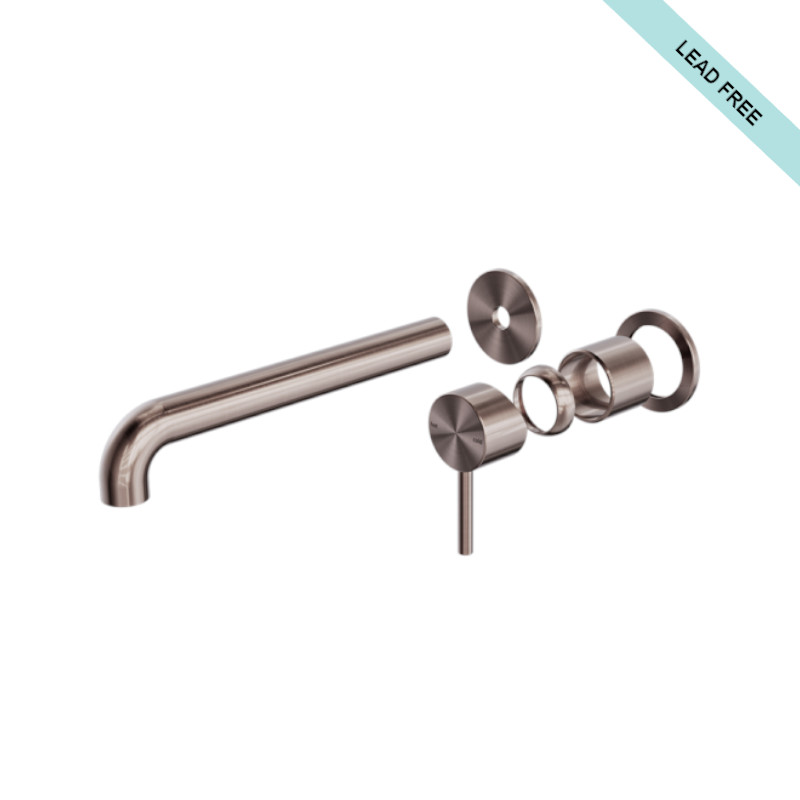 Nero Zen Wall Basin Mixer Separate Back Plate 230mm Spout Trim Kits Only BZ
