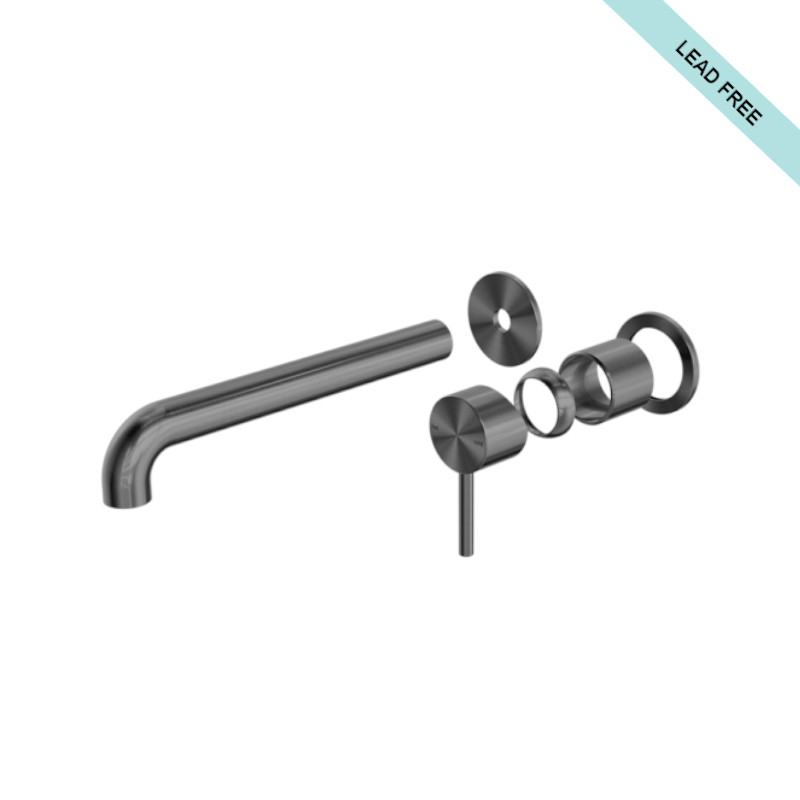 Nero Zen Wall Basin Mixer Separate Back Plate 230mm Spout Trim Kits Only GR