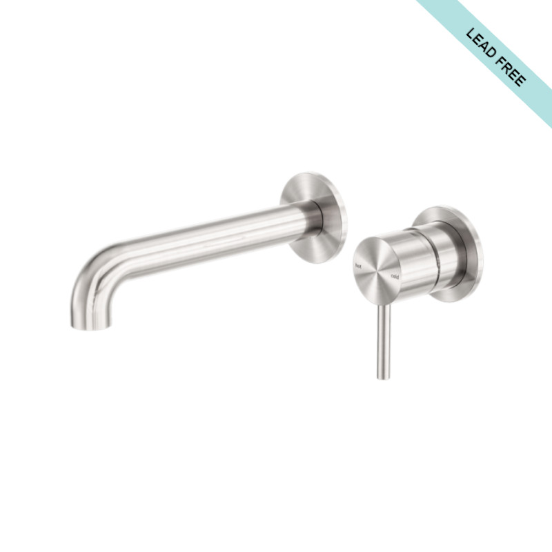 Nero Zen Wall Basin Mixer Separate Back Plate 230mm Spout BN