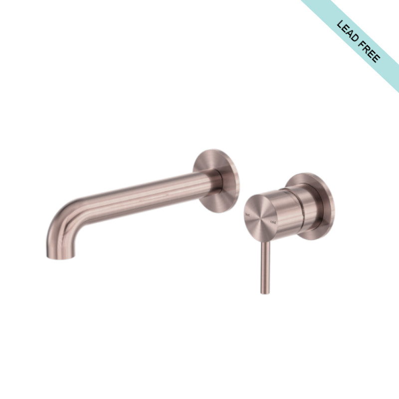 Nero Zen Wall Basin Mixer Separate Back Plate 230mm Spout BZ