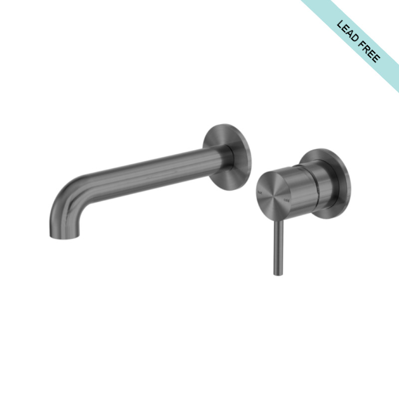 Nero Zen Wall Basin Mixer Separate Back Plate 230mm Spout GR