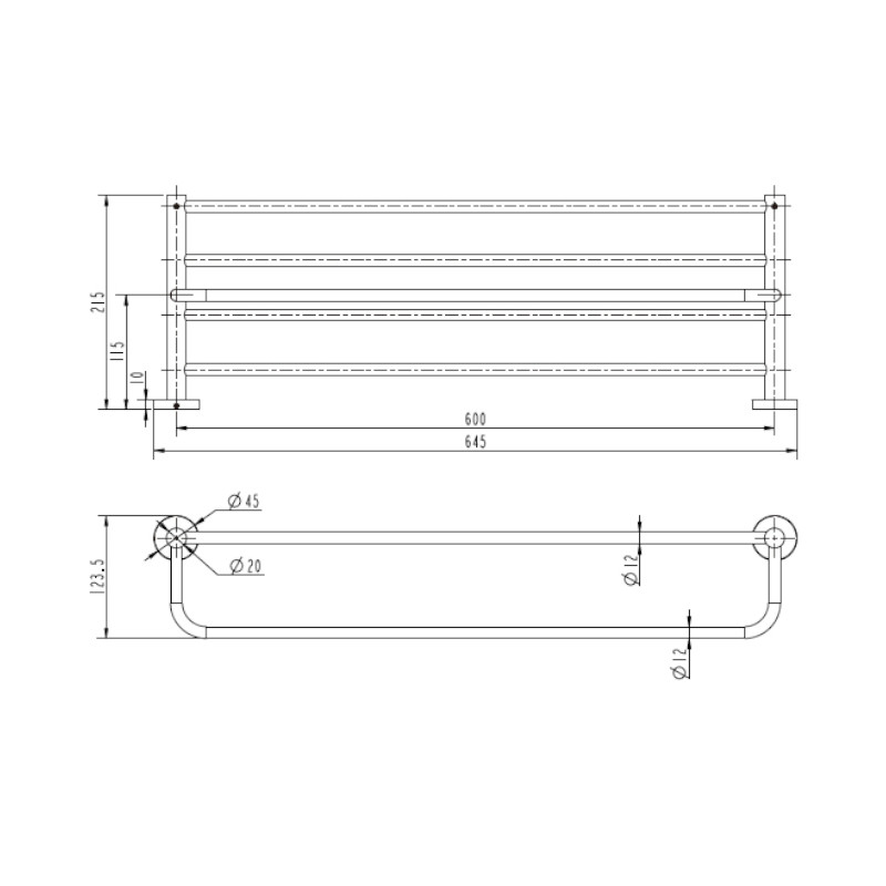 Modern National Mirage Bathroom Shelf spec